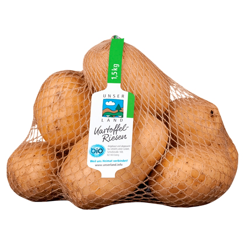 Unser Land Bio Kartoffel-Riesen 1,5kg im Netz